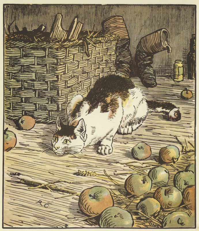 The House That Jack Built (farge litho) av Randolph Caldecott