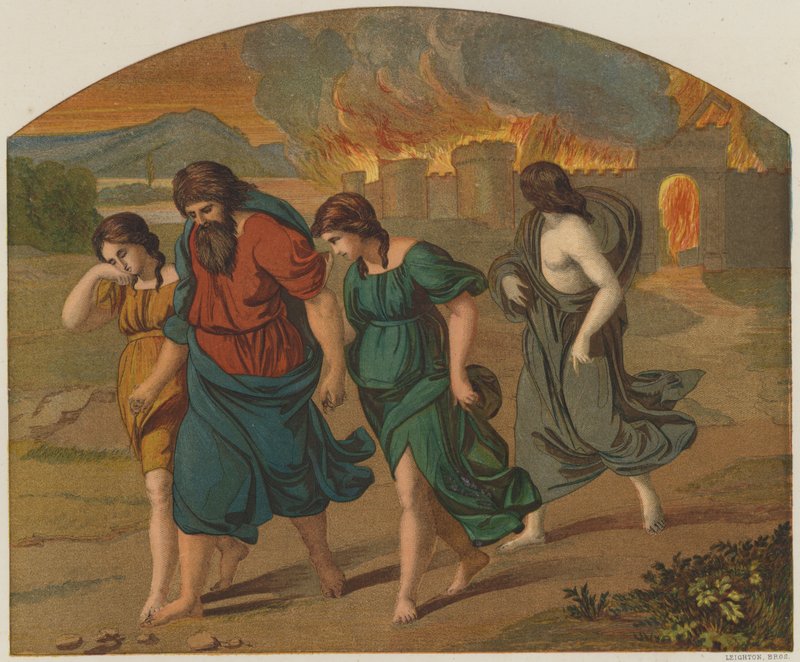 Flukten til Lot og familien fra Sodoma av Raffaello Sanzio Raphael