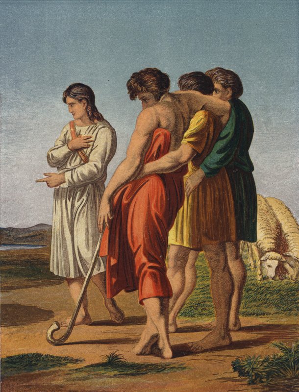 Joseph fortalte sine drømmer til sine brødre av after Raphael