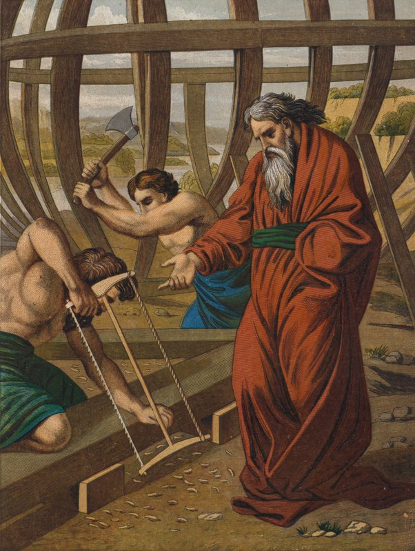 Bygningen av arken av after Raphael