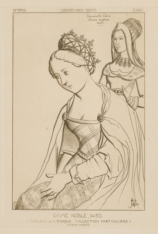 Elizabeth Clere, engelsk adelig kvinne, 1495 av Raphael Jacquemin