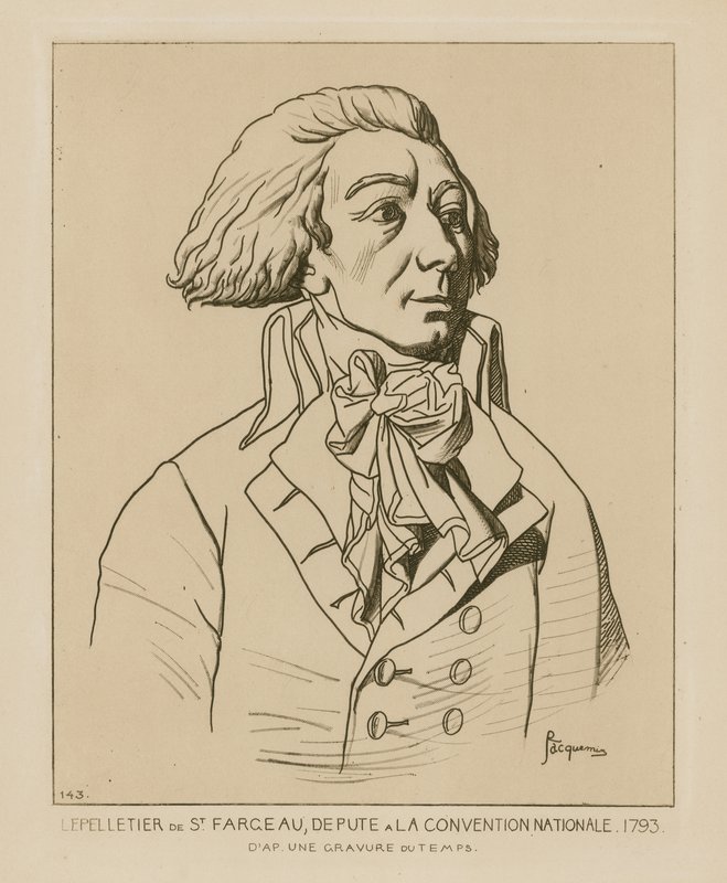 Louis-Michel le Peletier, stedfortreder for den nasjonale konvensjonen, 1793 av Raphael Jacquemin