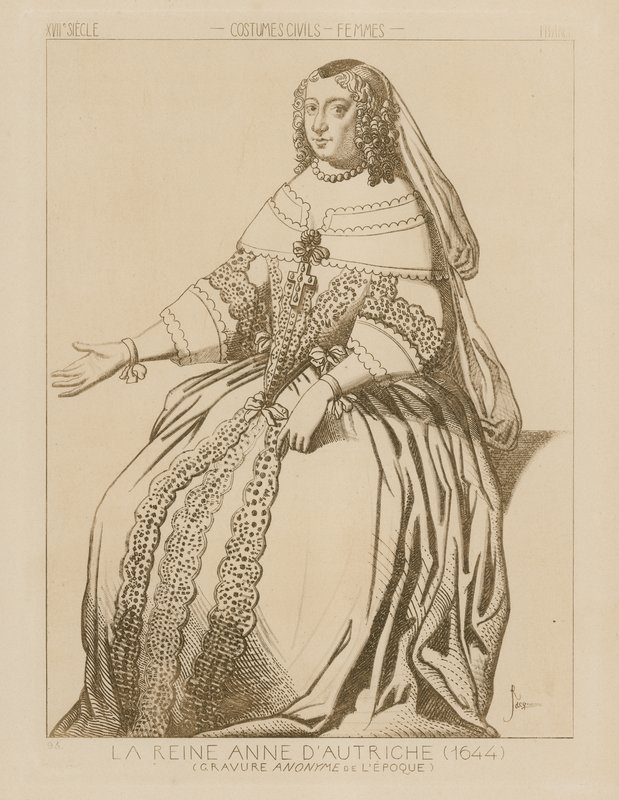 Dronning Anne av Østerrike, 1644 av Raphael Jacquemin