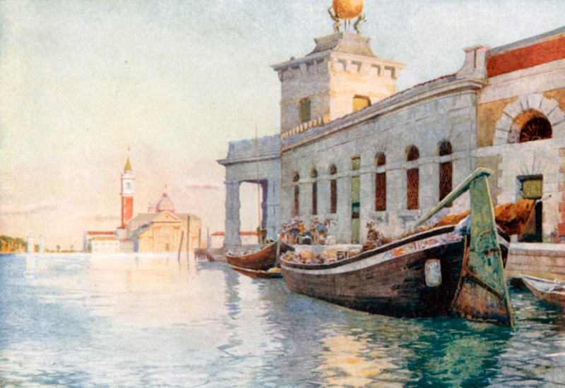 Dogana (fargelitografi) av Reginald Barratt