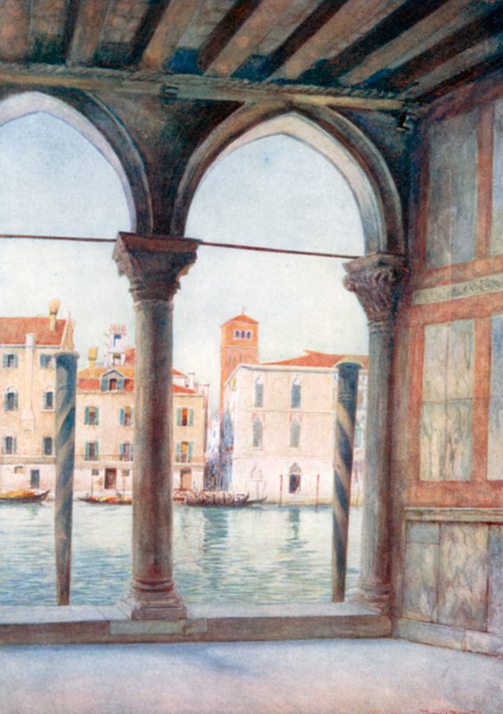 Utsikt fra Ca D#39;Oro (fargelitografi) av Reginald Barratt