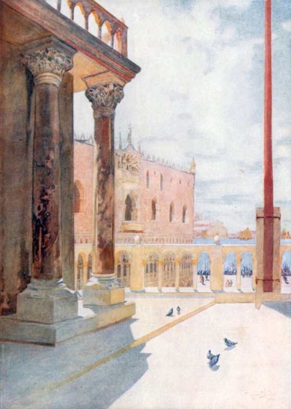 Utsikt fra Galleria di San Marco (fargelitografi) av Reginald Barratt