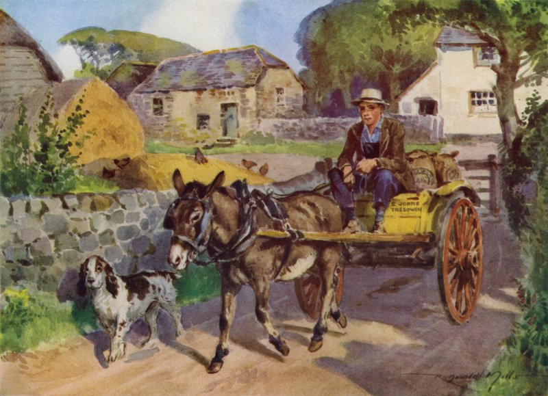 Illustrasjon for My Farm (farge litho) av Reginald Mills