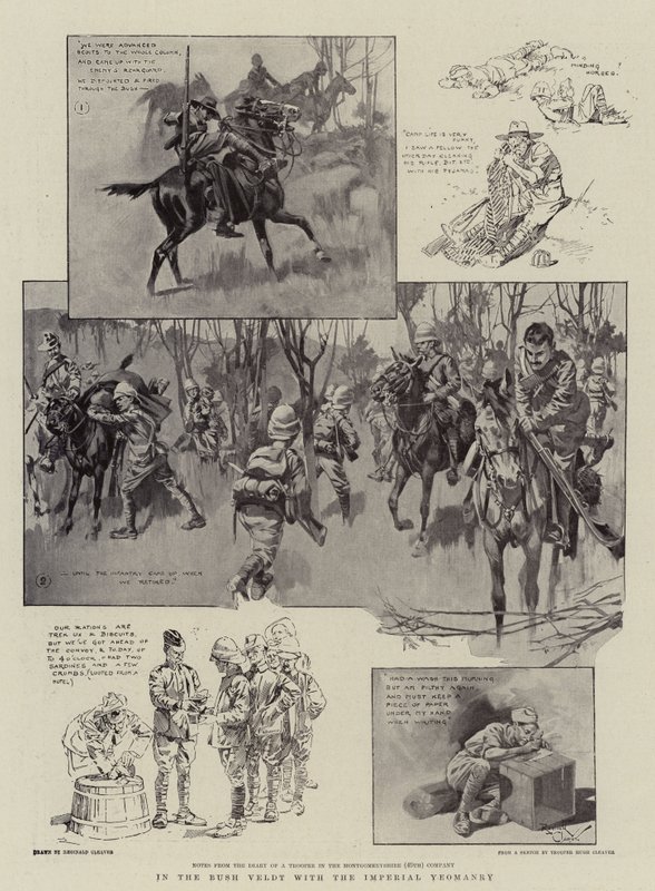 I Bushveldt med Imperial Yeomanry (lito) av Reginald Thomas Cleaver