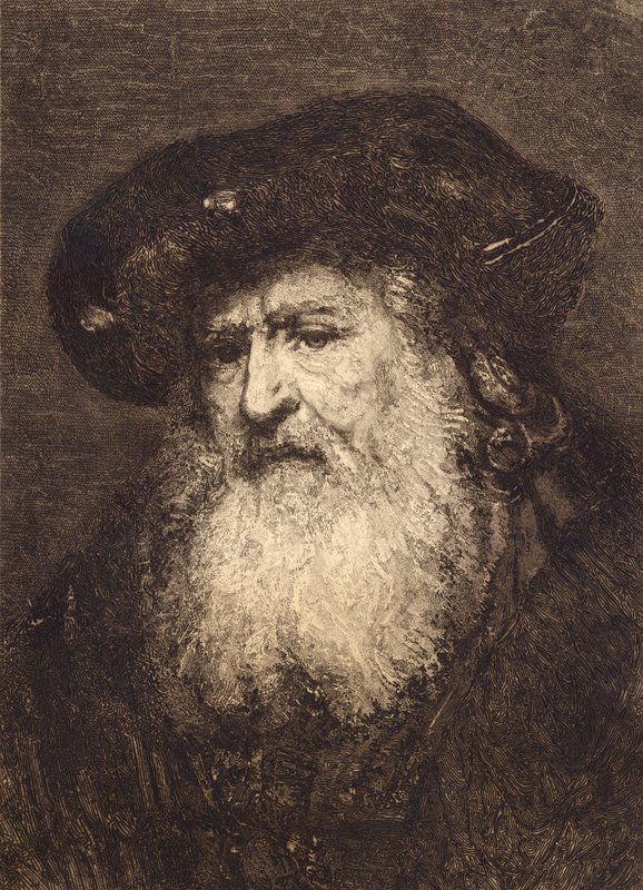 Portrett av en gammel mann i Dresden-galleriet av Rembrandt van Rijn
