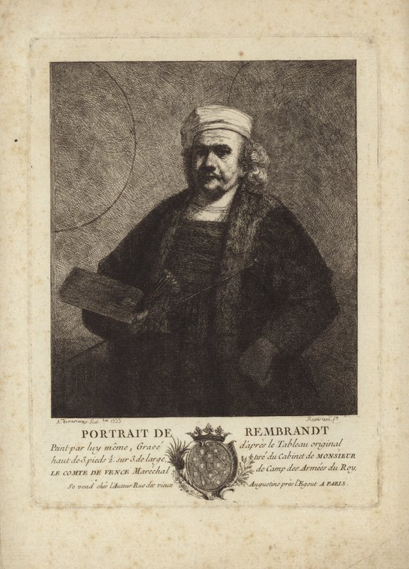 Rembrandt, Selvportrett av den nederlandske maleren og etseren av Rembrandt van Rijn