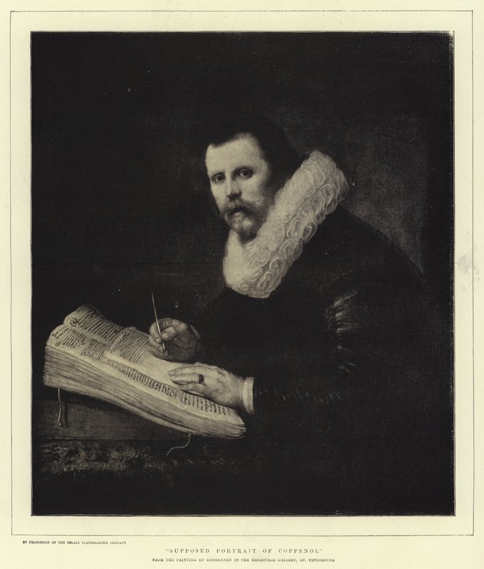 Antatt portrett av Coppenol av Rembrandt van Rijn