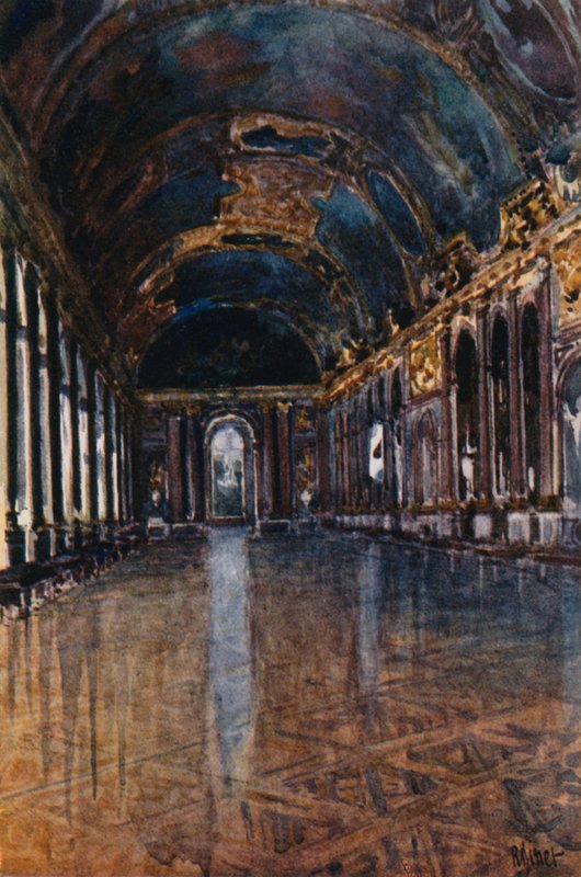 Grand Gallery, eller Galerie des Glaces, Versailles av Rene Binet