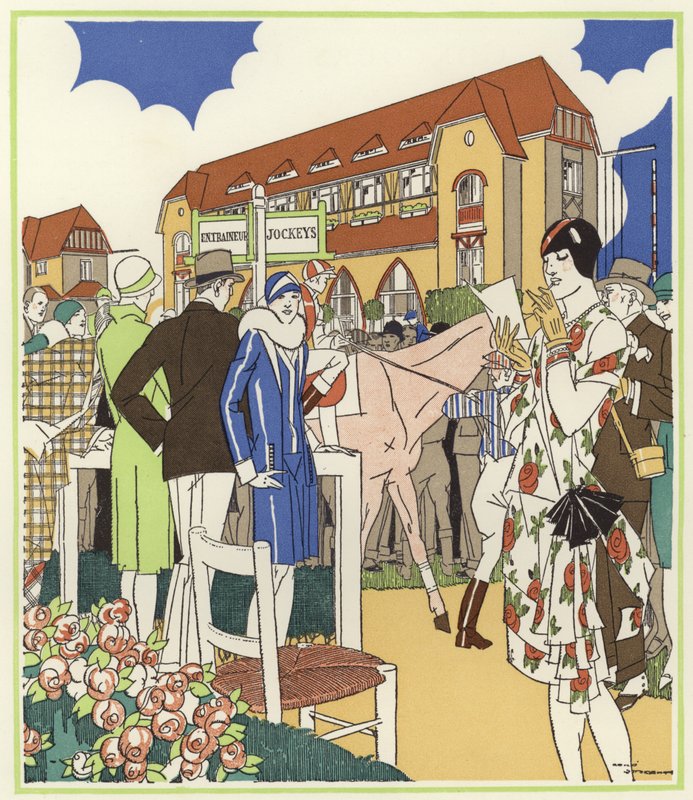 På hesteutstillingen og løpene i Le Touquet av Rene Vincent