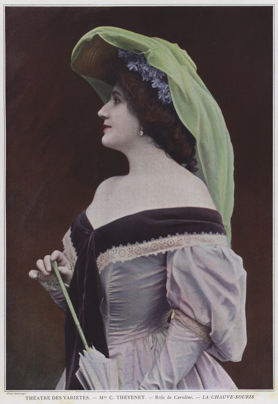 Mademoiselle Thevenet som Caroline i The Bat (farget bilde) av Reutlinger Studio