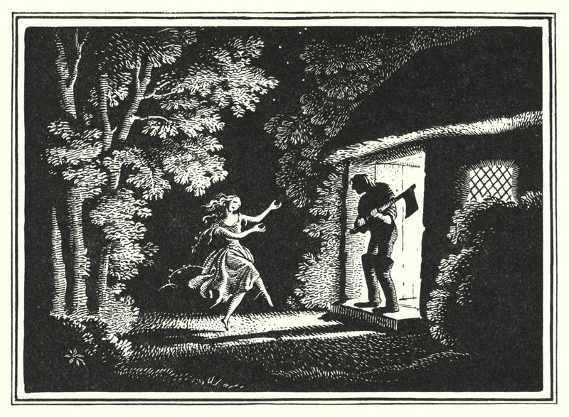 HC Andersen: De røde skoene (litho) av Rex (after) Whistler