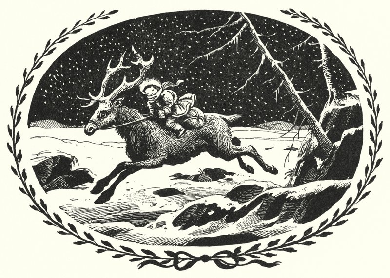 HC Andersen: Snødronningen (litho) av Rex (after) Whistler
