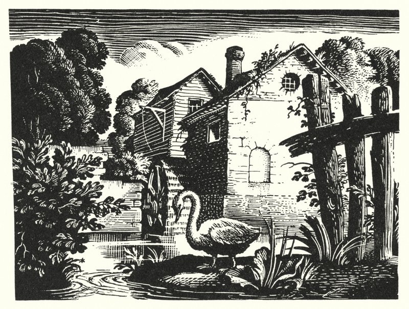 HC Andersen: Den stygge andungen (litho) av Rex (after) Whistler