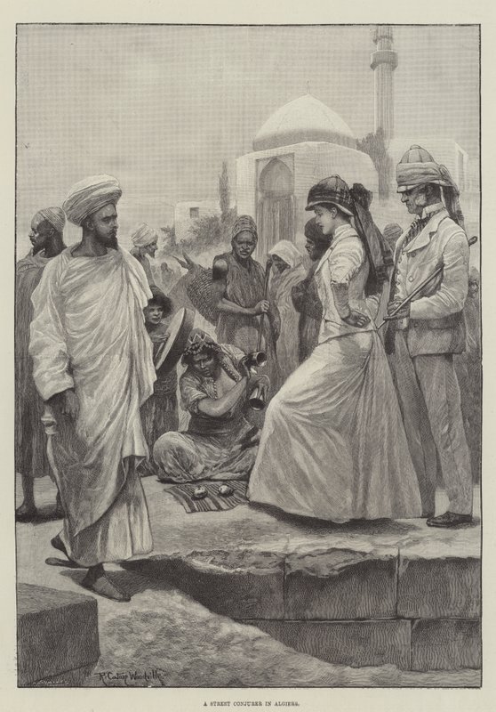 En Street Conjurer i Alger av Richard Caton Woodville junior