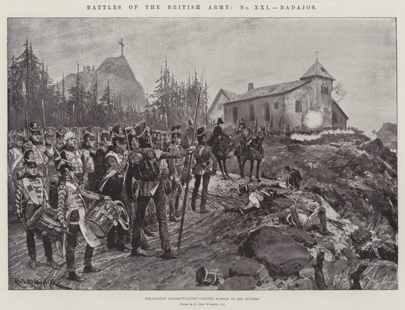 Slag fra den britiske hæren, Badajos av Richard Caton Woodville junior
