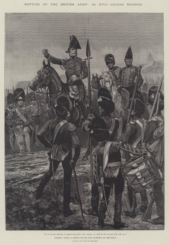 Slag fra den britiske hæren, Ciudad Rodrigo av Richard Caton Woodville junior