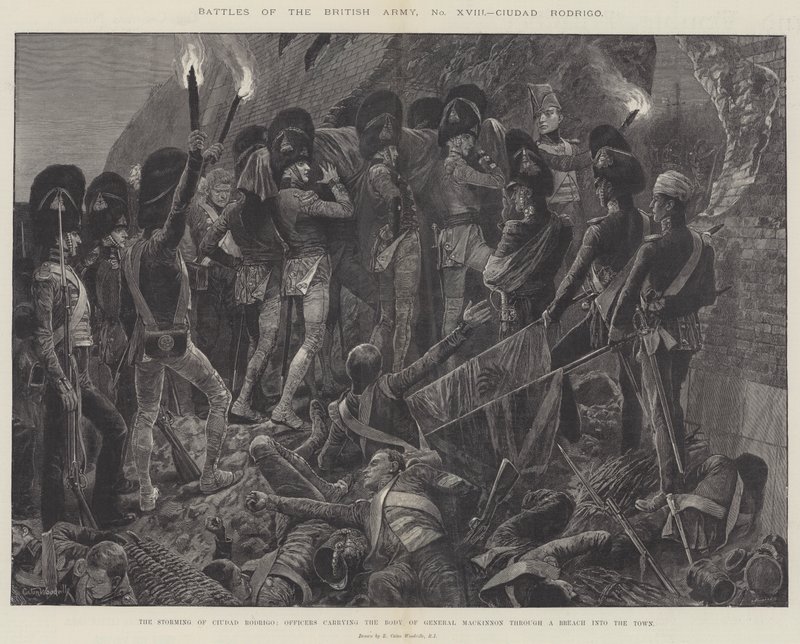 Slag fra den britiske hæren, Ciudad Rodrigo av Richard Caton Woodville junior