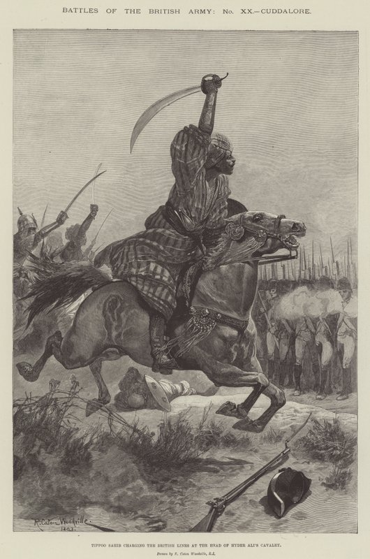 Slag fra den britiske hæren, Cuddalore av Richard Caton Woodville junior