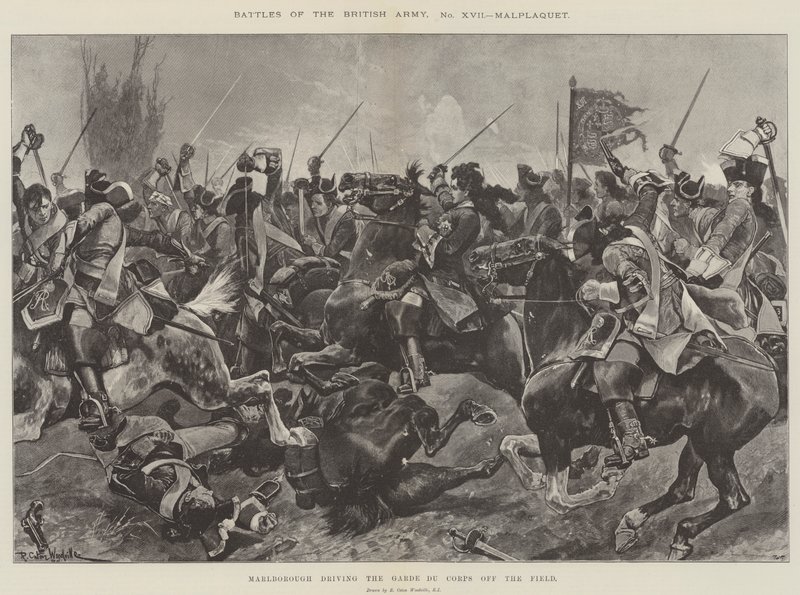 Slag fra den britiske hæren, Malplaquet av Richard Caton Woodville junior