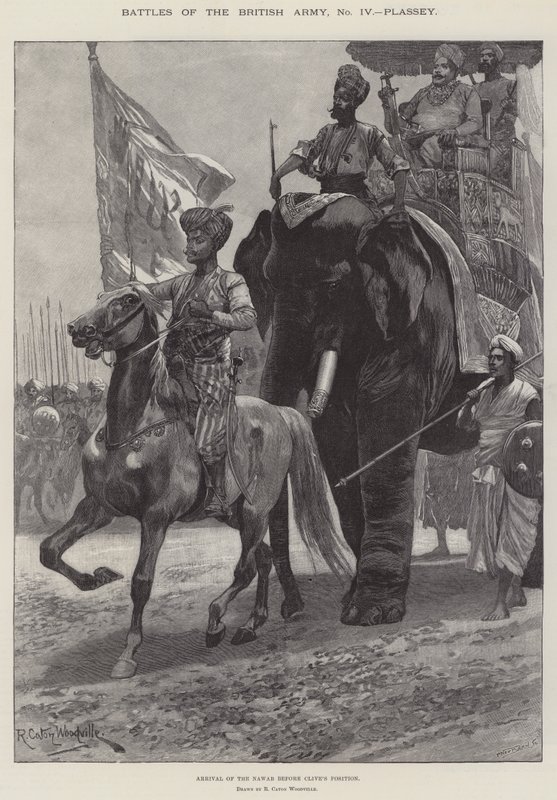 Slag fra den britiske hæren, Plassey av Richard Caton Woodville junior