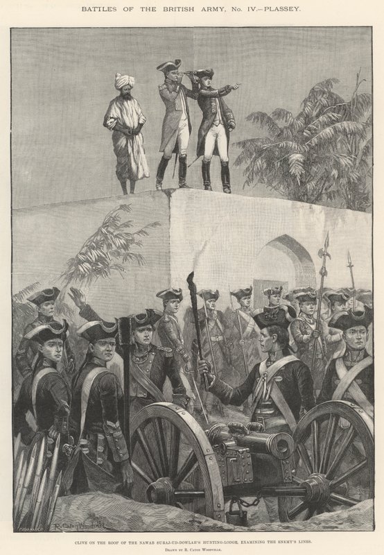 Slag fra den britiske hæren, Plassey av Richard Caton Woodville junior