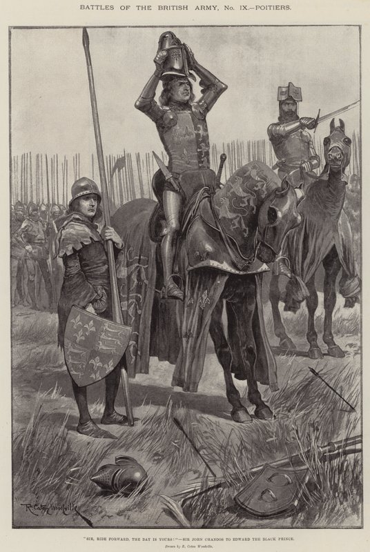 Slag fra den britiske hæren, Poitiers av Richard Caton Woodville junior