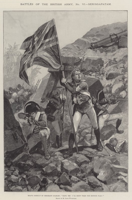 Slagene til den britiske hæren, Seringapatam av Richard Caton Woodville junior