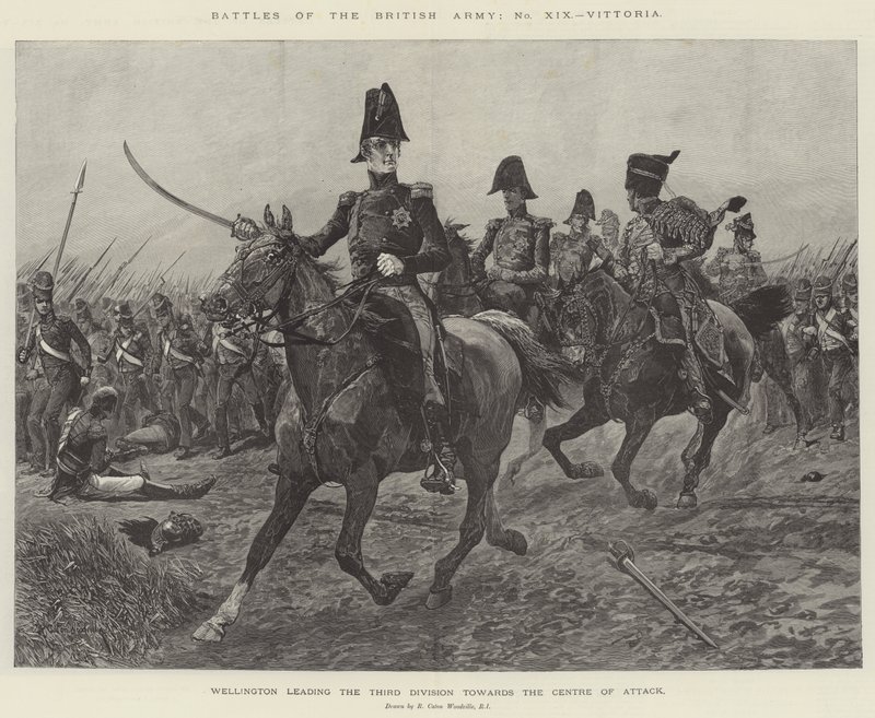 Slag fra den britiske hæren, Vittoria av Richard Caton Woodville junior
