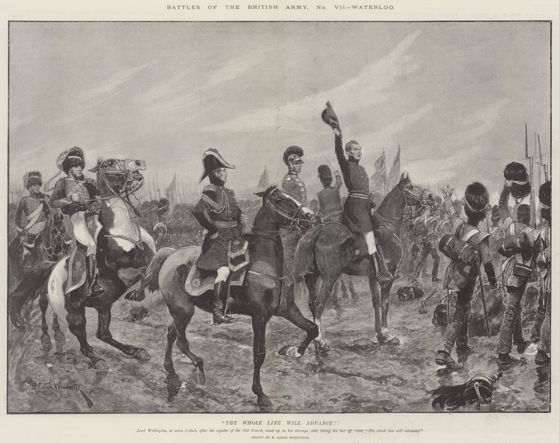Slaget om den britiske hæren, Waterloo av Richard Caton Woodville junior