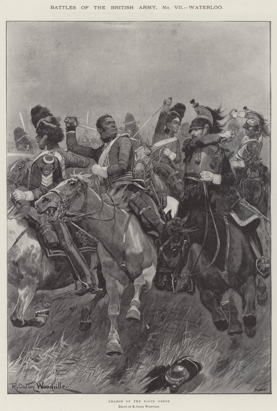 Slag fra den britiske hæren, Waterloo av Richard Caton Woodville junior