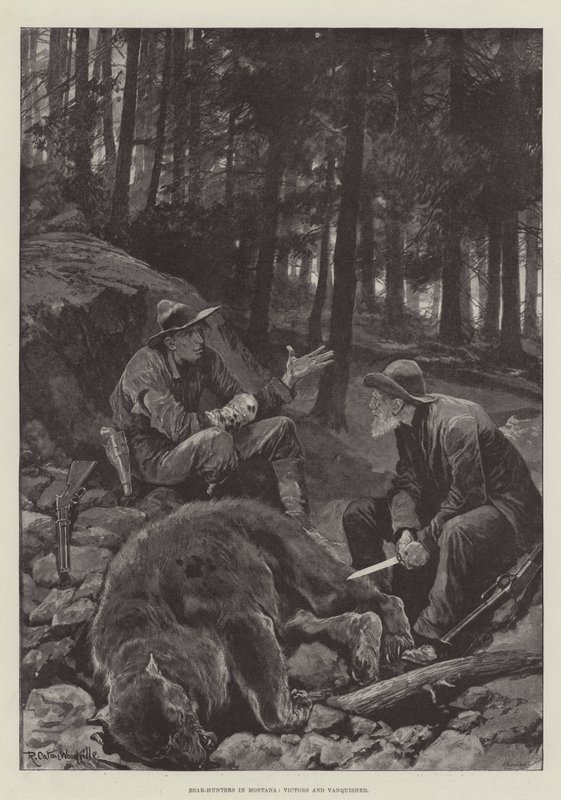 Bear-Hunters i Montana, Victors and Vanquished av Richard Caton Woodville junior