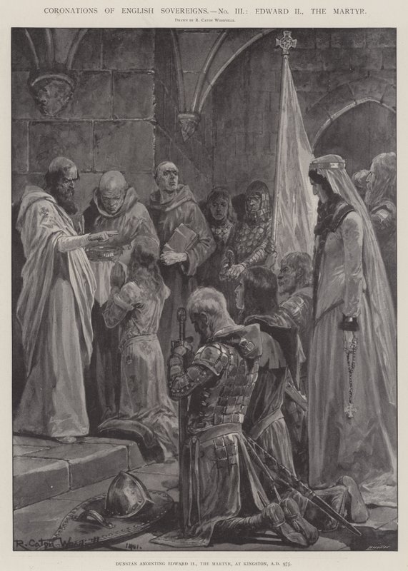 Kroningene av engelske suverene, Edward II, martyren av Richard Caton Woodville junior