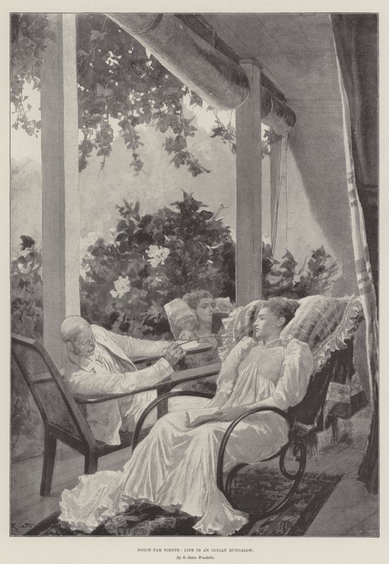 Dolce Far Niente, Livet i en indisk bungalow av Richard Caton Woodville junior
