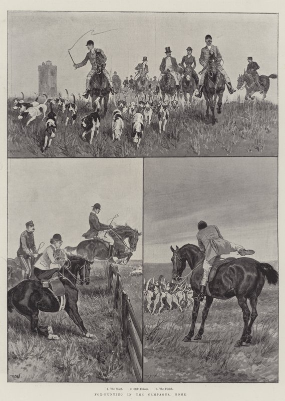 Revejakt i Campagna, Roma av Richard Caton Woodville junior
