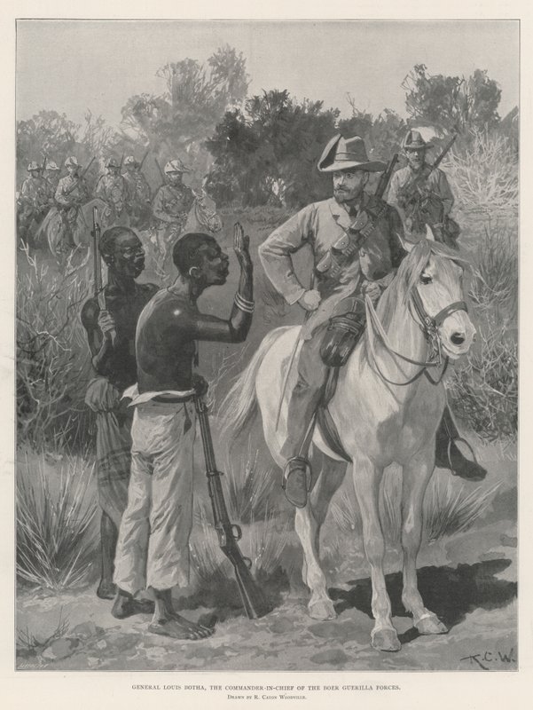 General Louis Botha, øverstkommanderende for boergeriljastyrkene av Richard Caton Woodville junior