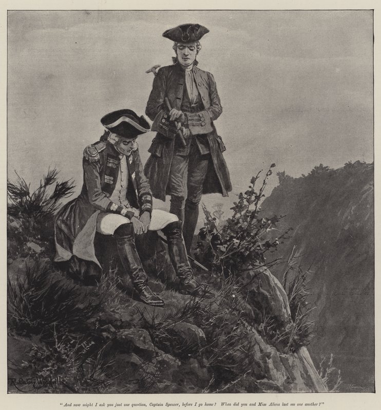 Illustrasjon for A Colonel of The Empire, av Emily Lawless av Richard Caton Woodville junior