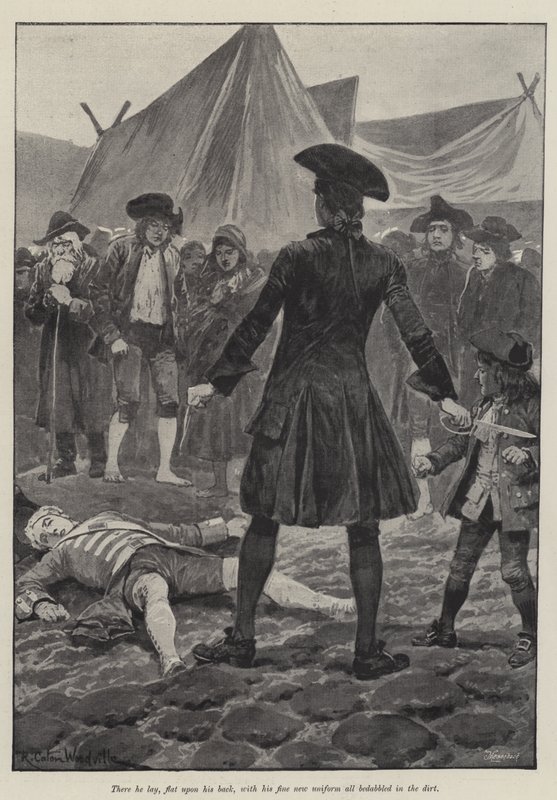 Illustrasjon for A Colonel of The Empire, av Emily Lawless av Richard Caton Woodville junior