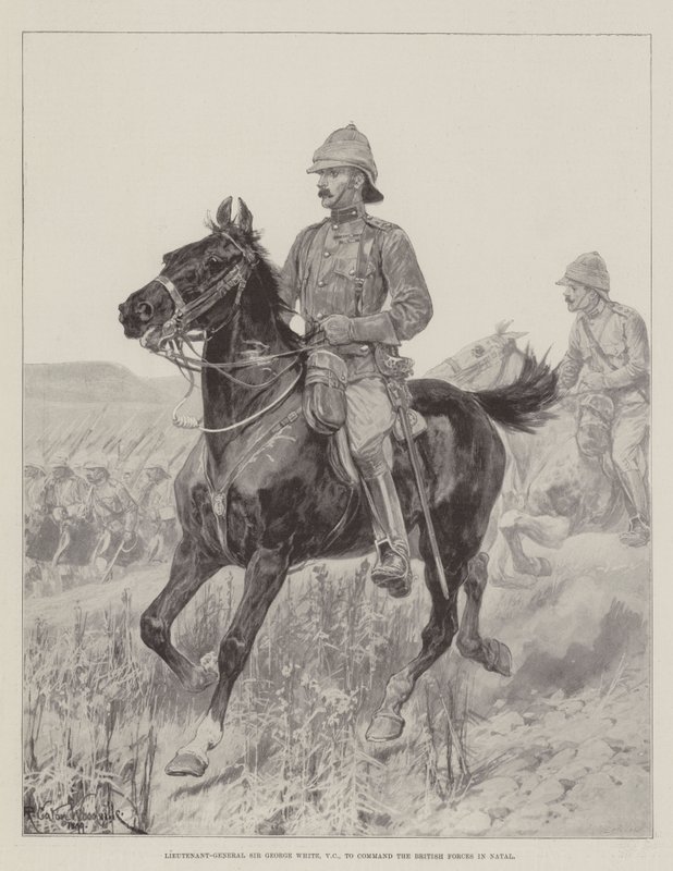 Generalløytnant Sir George White, VC, for å kommandere de britiske styrkene i Natal av Richard Caton Woodville junior