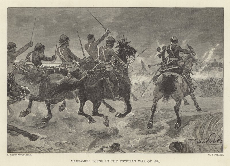 Mahsameh, scene i den egyptiske krigen i 1882 av Richard Caton Woodville junior