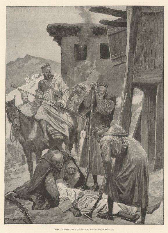 Riff Tribesmen på en plyndringsekspedisjon i Marokko av Richard Caton Woodville junior