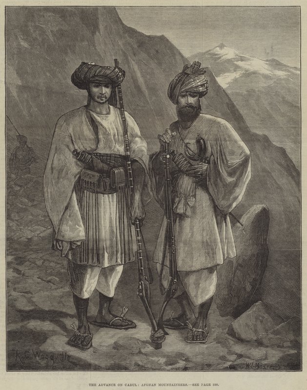 The Advance on Cabul, afghanske fjellklatrere av Richard Caton Woodville junior