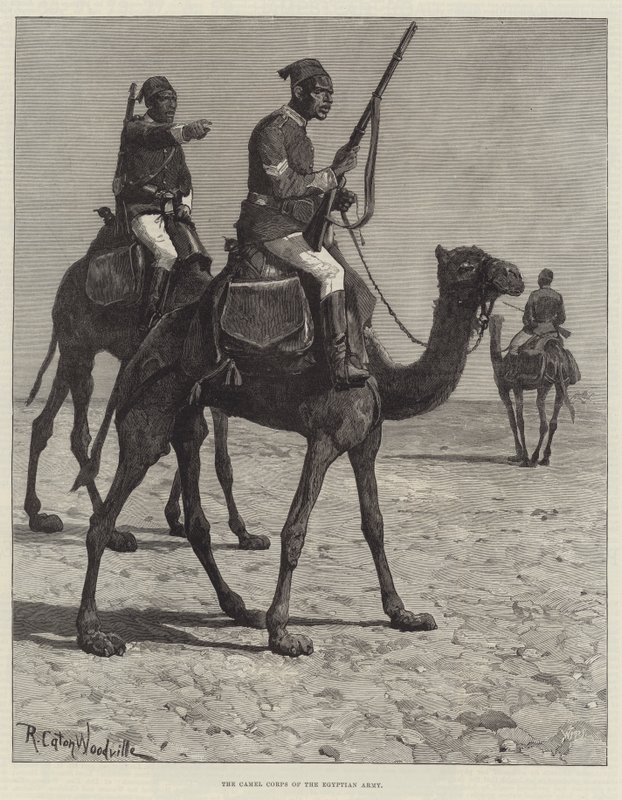 Kamelkorpset til den egyptiske hæren av Richard Caton Woodville junior