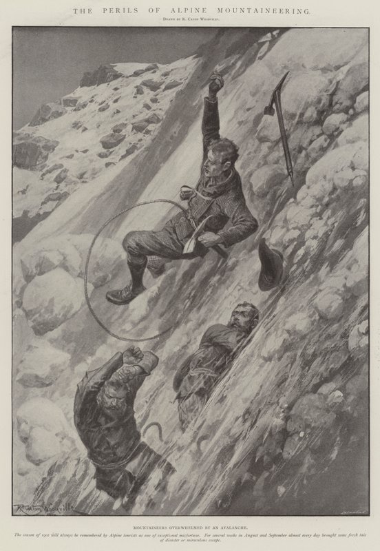 Farene ved alpin fjellklatring av Richard Caton Woodville junior