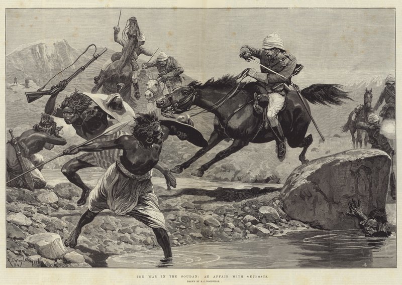 Krigen i Soudan, en affære med utposter av Richard Caton Woodville junior