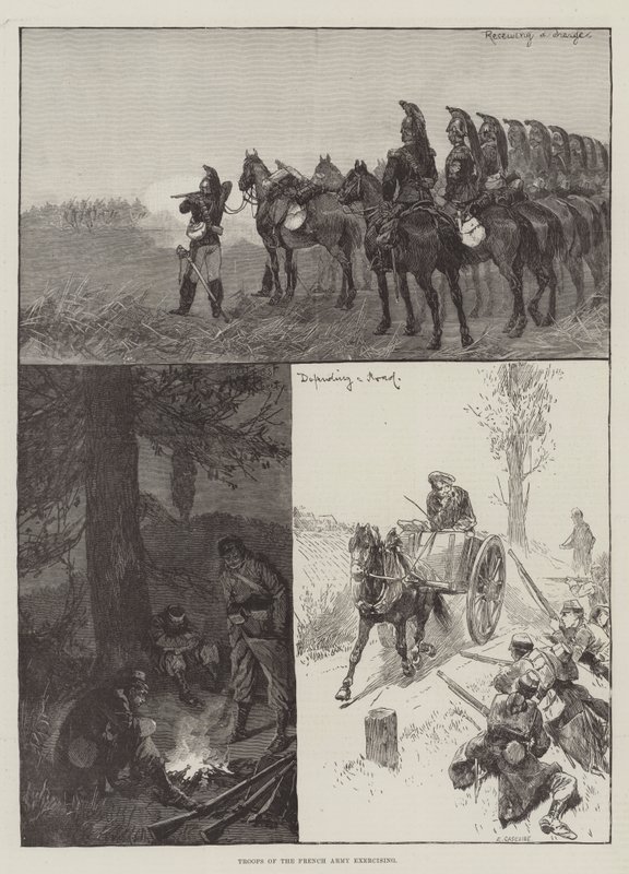 Tropper fra den franske hæren trener av Richard Caton Woodville junior