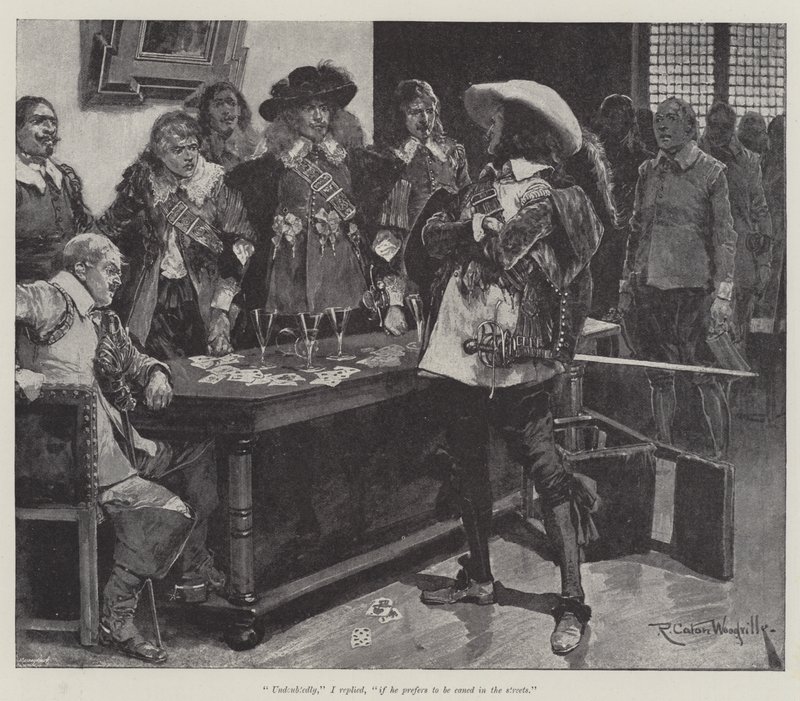 Under den røde kappen, av Stanley J Weyman av Richard Caton Woodville junior